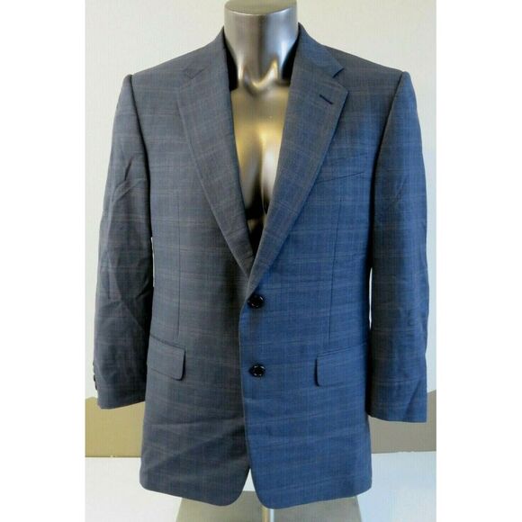 Loro Piana Super 130s Tasmanian‎ 2 Btn Sport Coat Jacket Blue Hickey Freeman 41R